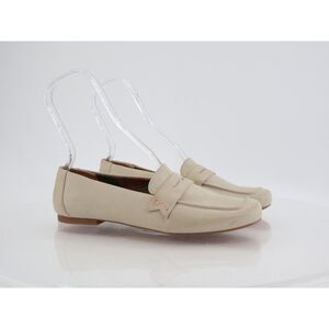 Korks Posie Penny Loafer 10 Ivory Vegan Leather Comfort Flat Slip On Shoe